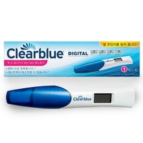 클리어블루 디지털 임신 테스트기 CB9 스마일 임테기, 1개
