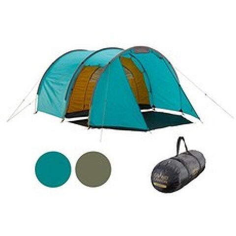 Grand Canyon Robson 4 Tunnel Tent for 4 People Ultra Light Waterproof Small Pack Size Tent for Trekk, Blue Grass