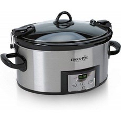 Crock-Pot SCCPVL610-S-A 6 쿼트 쿡 및 디지털 타이머가있는 프로그래밍 가능 슬로우 쿠커 스테인리스