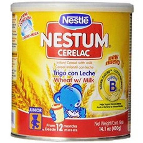 NMT Nestle Cerelac 밀과 우유 시리얼 14.10 온스 - P000900CREY5OY8, 기본
