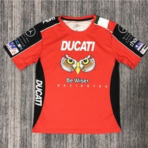2020 새로운 Ducati 오토바이 라이딩 반팔 레이싱 슈트 티셔츠 속건성 통기성 티셔츠 라이더 반팔 티셔츠, S, 빨간