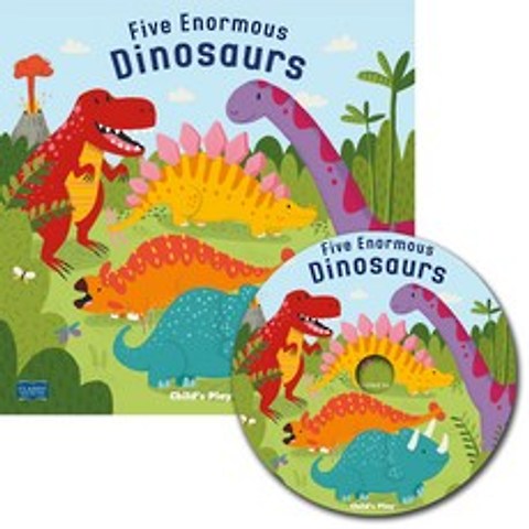 (영문도서) Five Enormous Dinosaurs [With CD (Audio)] Paperback, Childs Play International, English, 9781786282347