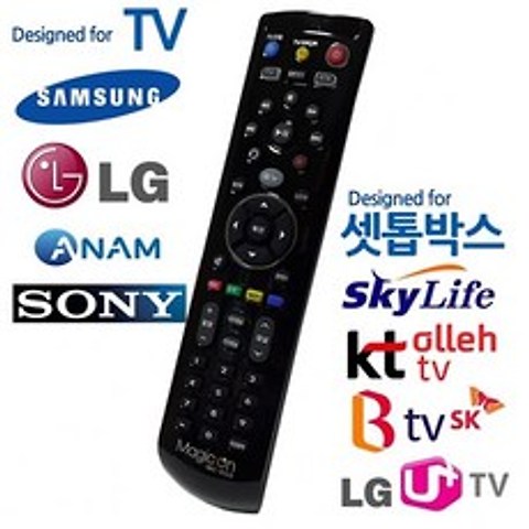 TV셋톱박스 통합 만능리모컨 올레 BTV 스카이라이프 TV IPTV 만능리모콘 CATV M/B583612 + mm, 본상품선택