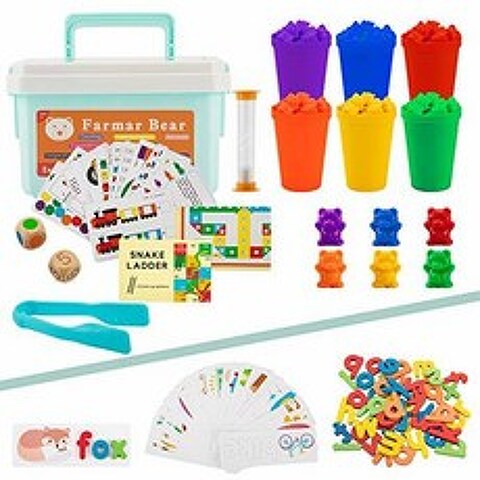 Rainbow Counting Bears Set- Bear Counters Montessori Sorting/1696862, 상세내용참조, 상세내용참조, 상세내용참조