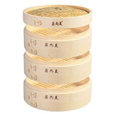 3 Tier Kitchen Bamboo Steamer Basket for Asian Cooking Buns Dumplings Vegetables Fi (8.3