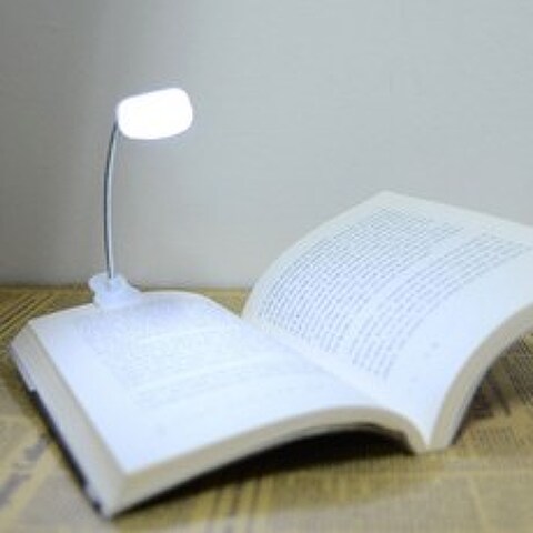 LED 북라이트 휴대용 독서등 2구 led 코브라 집게 건전지포함