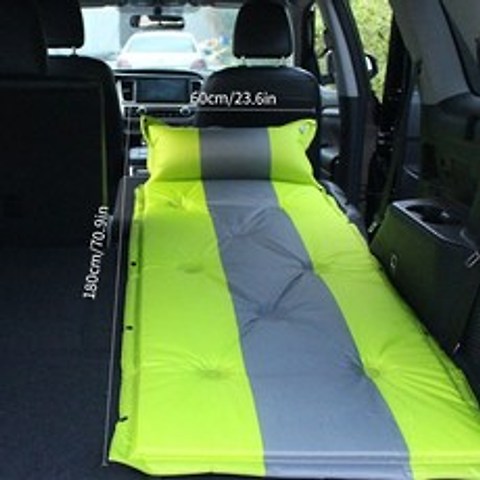 차량용 방수 에어매트 차박 캠핑 자동차 트렁크 침대 자충 백패킹 매트리스 차박매트 SUV, 단일 녹색, 중국