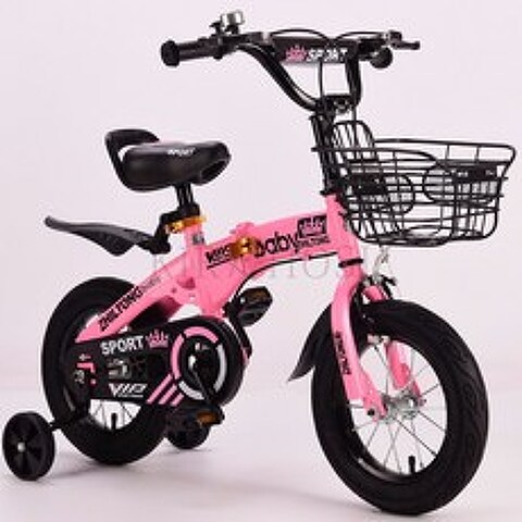 키즈 선물 아동 자전거 모던 고급 외출 아이템 155호+덧신증정, 핑크 12촌