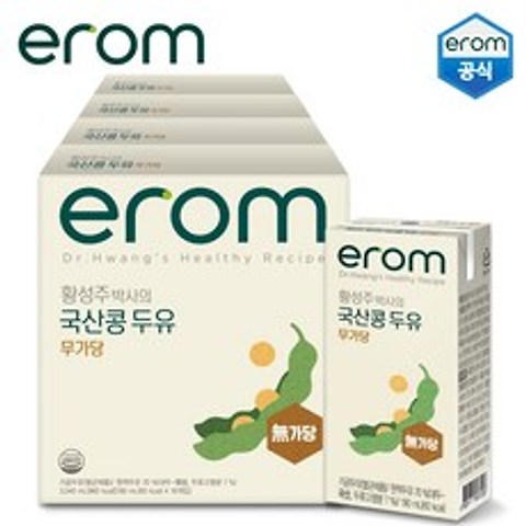 이롬 황성주 국산콩 무가당두유 190mlX64팩, 64팩, 190ml