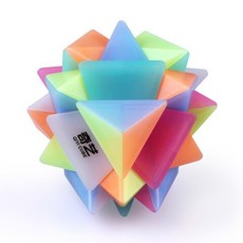 Qiyi 젤리 색상 네오 매직 큐브 투명 큐브 퍼즐 손가락 완구 전문 속도 큐브 어린이를위한 조기 교육 완구|Magic Cubes|, 1개, X, 단일