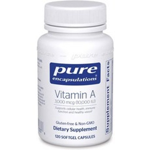 Pure Encapsulations - Vitamin A 퓨어 엔캡슐레이션 비타민A 10 000 IU 120정, 1개, 1개