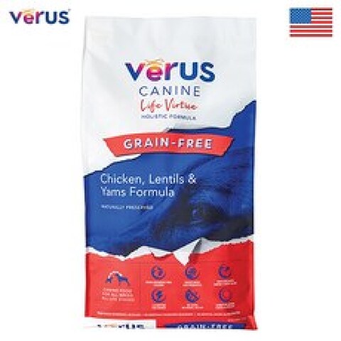 베루스 사료 라이프 버츄 Verus Pet Foods Life Virtue (EU인증 미국생산 / 기호성 / 저알러지 / 관절 / 소화기능/곡물미포함 Pilgrim닭고기), 1.8kg