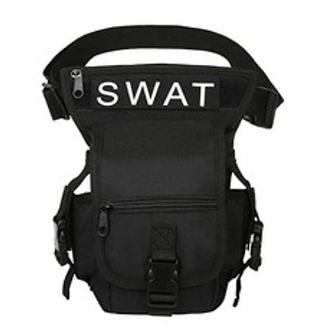 Eshow Leg Bag Motorcycle Waist Bag for Men and Women Small Lightweight Waterproof Black/Brown, Schwarz-swat