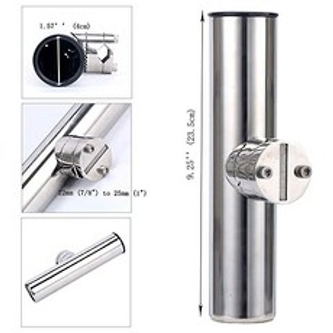 Amarine (Amarine) created a stainless steel clamp in a fishing rod holder for rail 22mm (7 8) to 25mm (1), 본상품