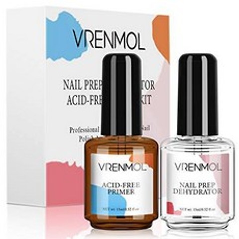 Vrenmol Nail Primer and Prep Dehydrator Set - Bonding Primer and Nail, 상세내용참조, 상세내용참조
