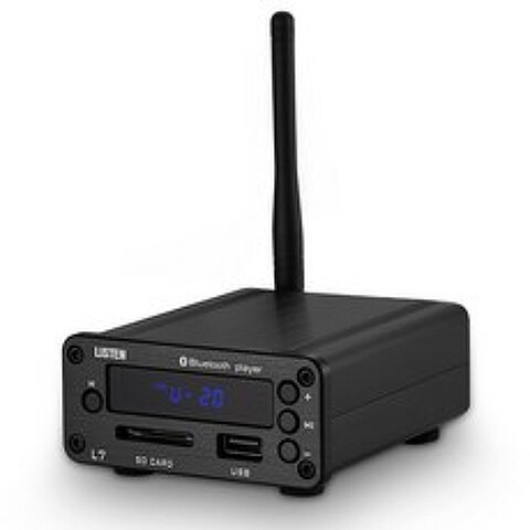 Douk Audio 블루투스 5.0 리시버 DAC 스테레오 오디오 프리앰프 USB 음악 플레이어 SD FM 라디오