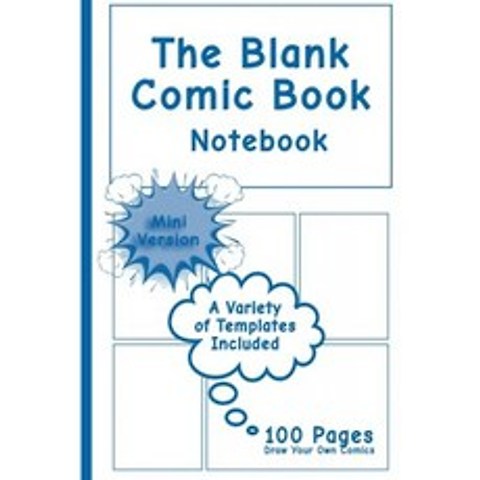 Blank Comic Book Notebook-Mini Version : Draw Your Own Comics Comic Book Notebook / Cartoon Sketc, 단일옵션