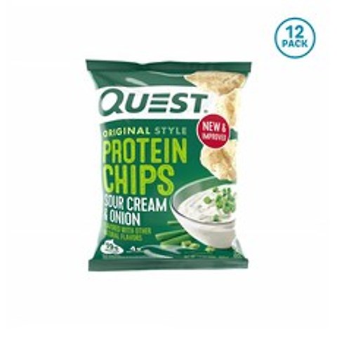 퀘스트 프로틴칩 Sour Cream ＆ Onion 32g 8개