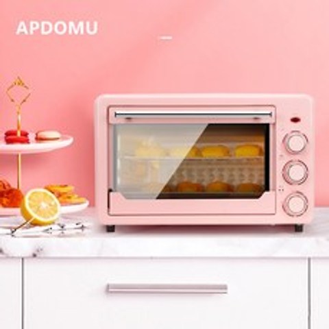 APDOMU 전기 오븐 컨벡션 가정용 핑크 미니 오븐 20L kx-1