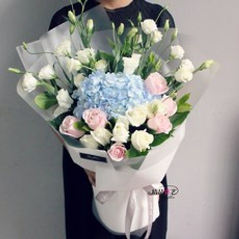 케이스 푸저우 조문화환꽃집 생화꽃 같은 도시 속달 로즈 수국조화꽃 빔 애인 38 여성의 날 여신 꽃선물, 만났다 （화이트 ）