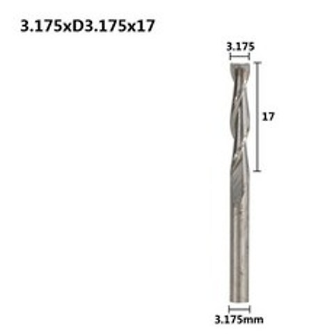 XCAN 10pcs 3.175 Shank 2 Flute Flat End Mills Spiral CNC Router Bit for Engraving Flat Milling 0.8, 3.175xD3.175x17