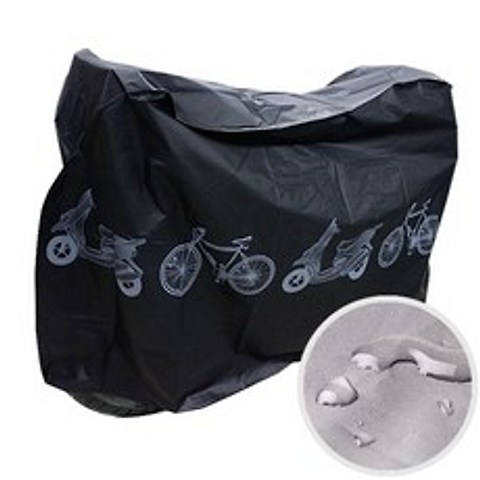 자전거방수커버 자전거 방수 커버 덮개 오토바이 스쿠터, (자전거방수커버블랙)