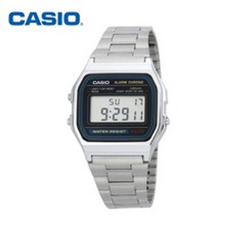 카시오 남여공용 메탈 디지털 명품 시계 A158WA-1DF / CASIO
