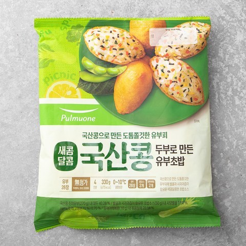 풀무원 생가득 새콤달콤 국산콩 두부로 만든 유부초밥 4인분, 330g, 1개