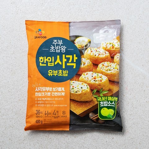 CJ씨푸드 한입사각유부초밥, 400g, 1개