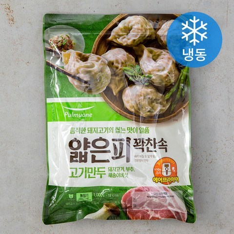 풀무원 얇은피 꽉찬속 고기만두 (냉동), 1kg, 1개