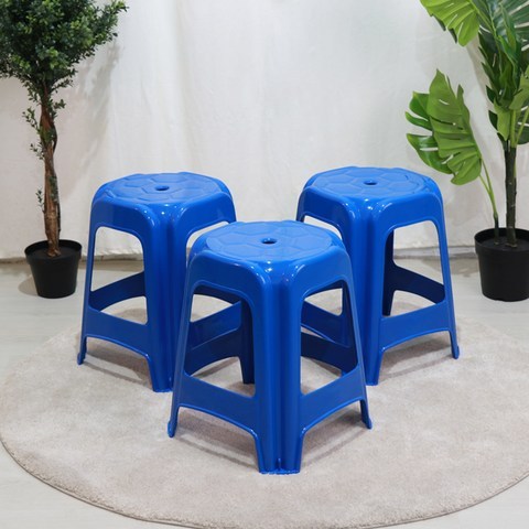 팬물산 프레스 오각의자 3p, 블루