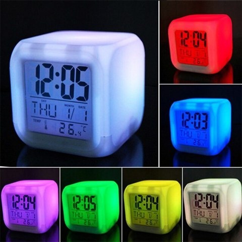 Reloj despertador de madera con Termómetro Digital reloj despertador de madera con retroiluminación, 색깔, 중국