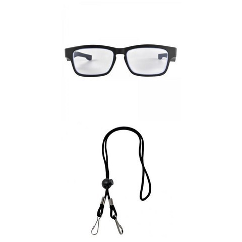 STK 오디오 안경 스마트 블루투스 음악 헤드셋 안티 블루 안경 내구성, 180x75x55mm, 블랙