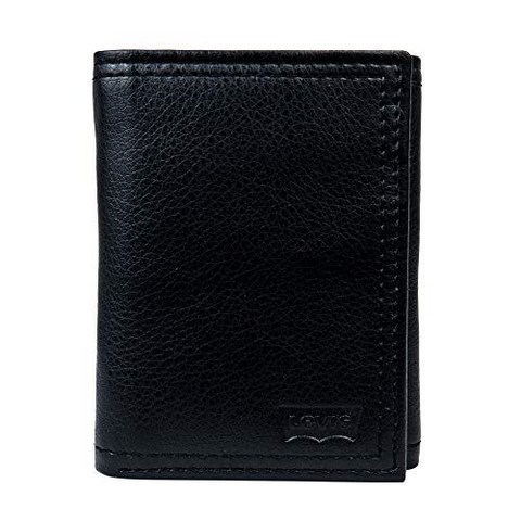 [해외제품] 남성 남자 카드지갑 Levis Mens RFID Trifold Wallet-Sleek and Slim Includes ID Window and Credit Card Holder Black Embossed One Size-150549