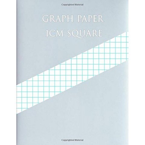 그래프 용지 1cm 정사각형 : 1 제곱 / 센티미터 200 페이지 (Large 8.5 x 11) Letter 크기의 용지에 센, 단일옵션
