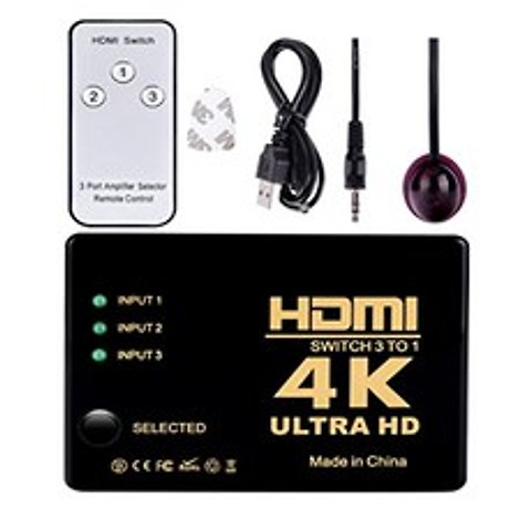 얼리봇 3포트 HDMI선택 분배기, LHD340