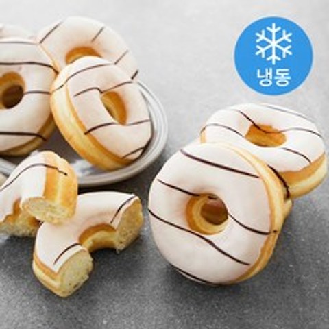 디앤비도너츠 화이트링 도넛 (냉동), 50g, 10개
