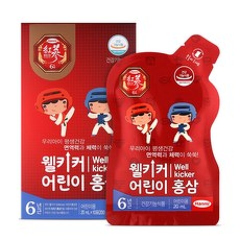 한미 웰키커 어린이 홍삼, 20ml, 10개