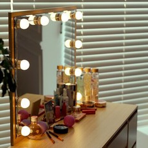 데이홈 LED 로맨틱 DIY 거울조명 뷰티 온 미러라이트, 웜화이트, 1세트