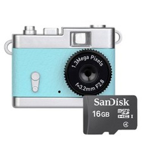 겐코 레코딩 토이카메라 DSC-Pieni + 메모리 16GB 세트, DSC-Pieni(스카이 블루), 1세트