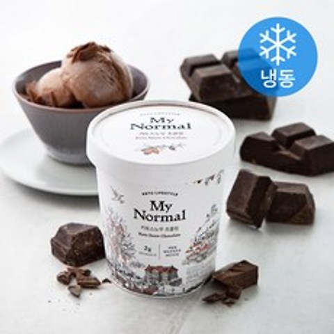 마이노멀 키토스노우 초콜릿 아이스크림 (냉동), 474ml, 1개