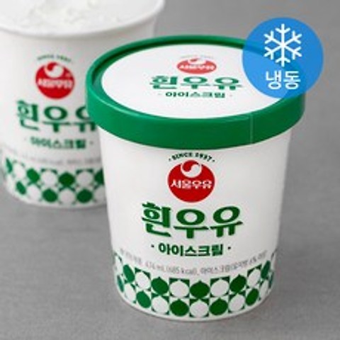 서울우유 레트로 흰우유 아이스크림 (냉동), 474ml, 1개