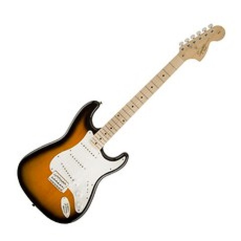스콰이어 Affinity Stratocaster Maple 일렉 기타 + 구성품 11종 세트, 2 COLOR SUNBURST(기타), 랜덤발송(카포, 융), 흰색(픽크), 노란색(피크케이스), 검정(줄감개)