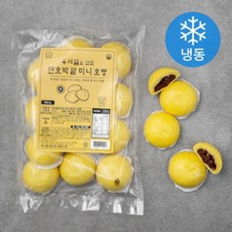 성수동베이커리 우리밀 단호박 팥 미니 호빵 (냉동), 600g, 1개
