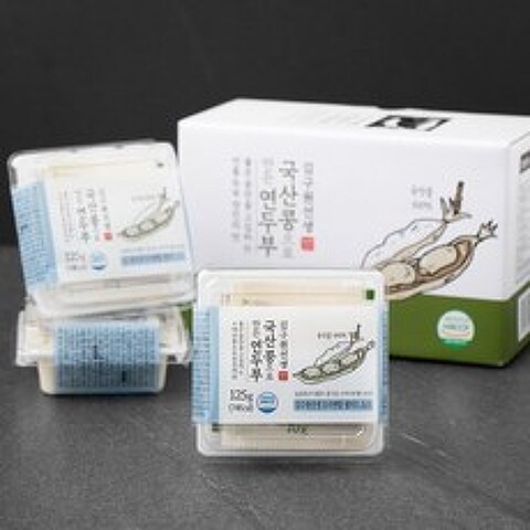 김구원선생 국산콩으로 만든 연두부 + 오리엔탈 소스, 125g, 6개입