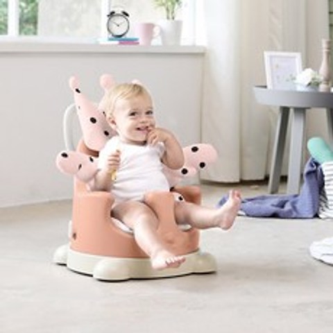 에시앙 P 에디션 아기의자 + 카트 트레이 + 에어매쉬 크라운 2종 세트, 의자(헤이즐넛), 트레이(에곤뉴트럴), 크라운(도트 인디핑크)