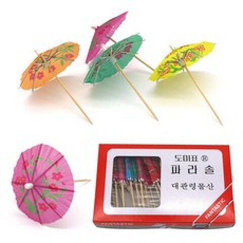도미표 파라솔요지 우산 이쑤시개, 1개, 40개입