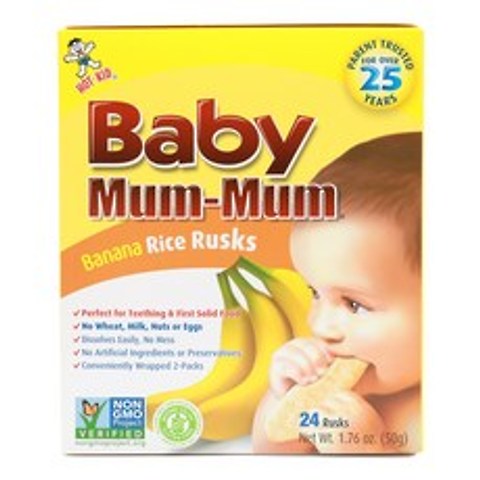 Baby Mum-Mum 라이스 러스크, 바나나 (Banana), 1개