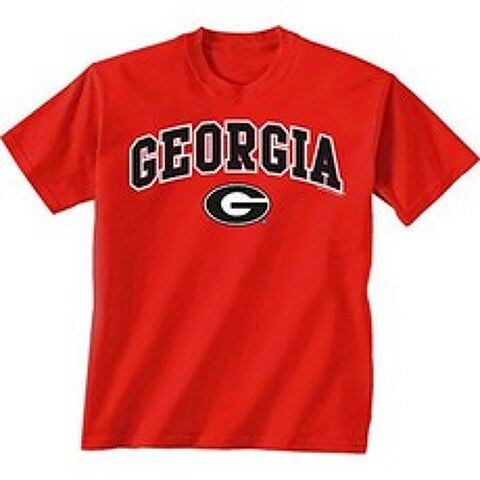 New World Graphics NCAA Georgia Bulldogs -Adult UGA Over Super G XX-Large Red, 단일옵션