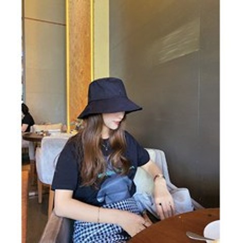 REDLIFO 여자 버킷햇 벙거지 모자 비치 썬캡 멋스럽게 보이는 영문 자수